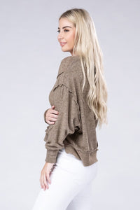 Brushed Melange Hacci Oversized Sweater