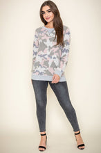 Load image into Gallery viewer, Plus Camo Crew Neck Tunic