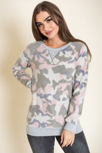 Load image into Gallery viewer, Plus Camo Crew Neck Tunic