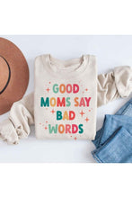 Load image into Gallery viewer, GOOD MOM BAD WORDS GRAPHIC SWEATSHIRT PLUS SIZE