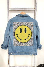 Load image into Gallery viewer, HAPPY LEOPARD DENIM JEAN JACKET