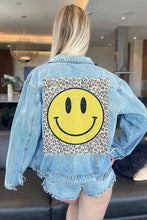 Load image into Gallery viewer, HAPPY LEOPARD DENIM JEAN JACKET