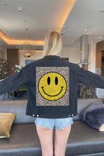 Load image into Gallery viewer, HAPPY LEOPARD DENIM JEAN JACKET