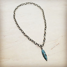 Load image into Gallery viewer, Antique Gold Collar Necklacew/ Feather Pendant