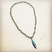 Load image into Gallery viewer, Antique Gold Collar Necklacew/ Feather Pendant