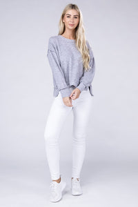 Brushed Melange Hacci Oversized Sweater