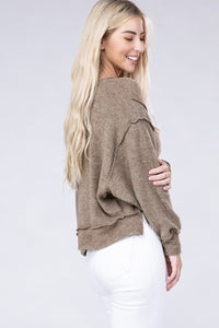 Brushed Melange Hacci Oversized Sweater